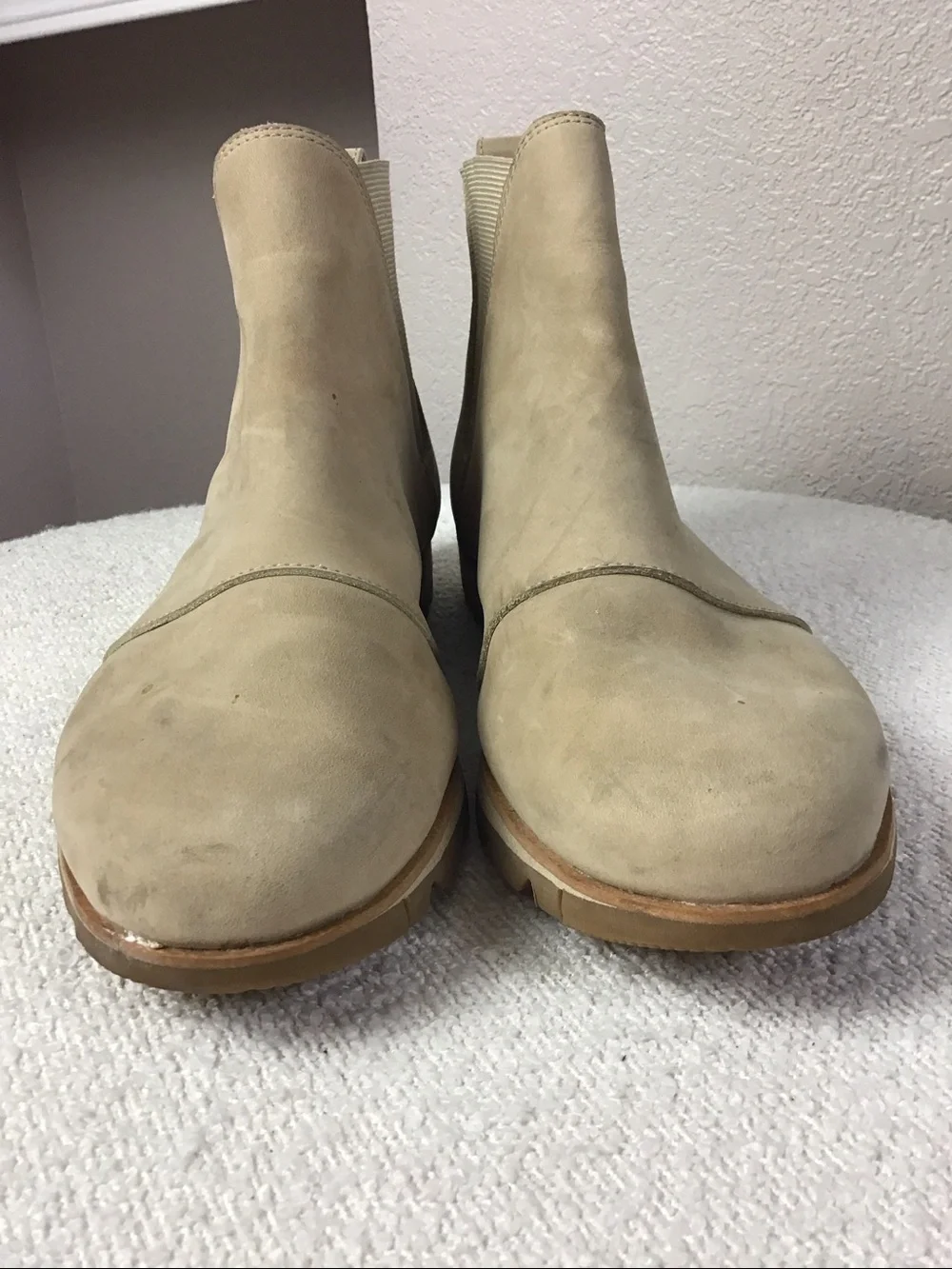 Sorel Harlow Chelsea Tan suede leather boot Size 10.5